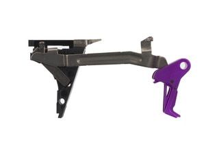 CMC Triggers Drop-In Glock G36 .45 ACP trigger features a flat bow for enhanced feel and an eye-catching purple trigger.